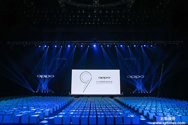 OPPO R9发布会现场视频直播服务搭建与配置效果图